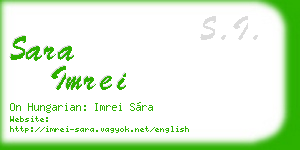 sara imrei business card